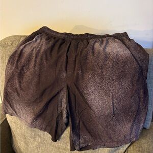 Lululemon Shorts Men XL Gray Black Pace Breaker 9" Ocean Spray